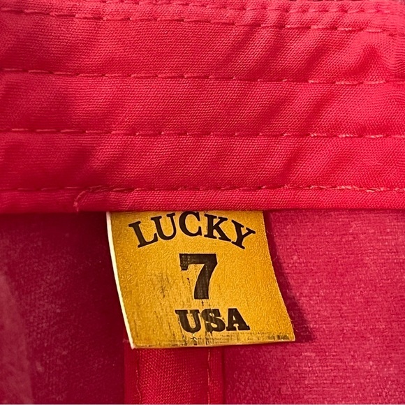 Lucky 7 for Travel Belize 1981 C.A. Pink Adjustable Cotton Ball Cap - Picture 5 of 15